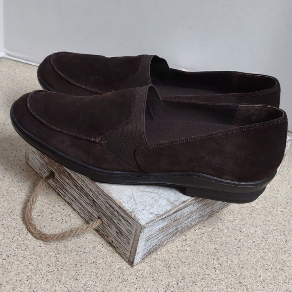 David Tate Men's Suede Loafers Size 13 Wide   M1